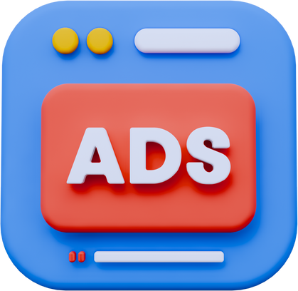 Video Ads 3D Icon